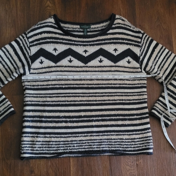 Ralph Lauren rolled hem textured wool blend pullover sweater Women's XL oatmeal - Picture 7 of 8